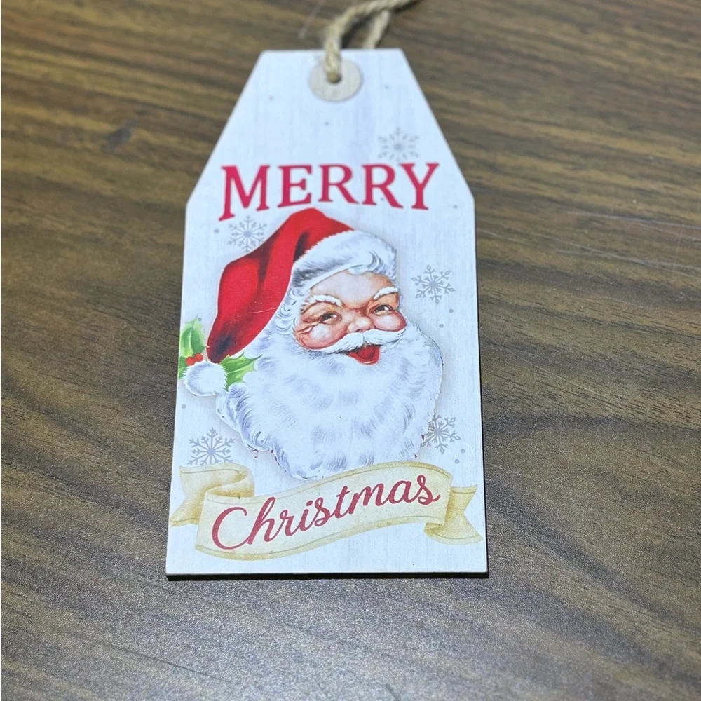 Christmas ornaments or package tags Set of 5  6” tall 3”